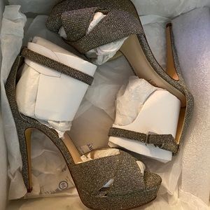 Nine West Open Toe Platform Ankle Strap Shoes